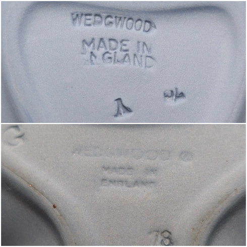 Vintage British Wedgwood Jasperware dish pair in pale blue